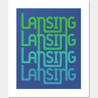 Lansing - Retro Repeating in Earth Posters and Art
